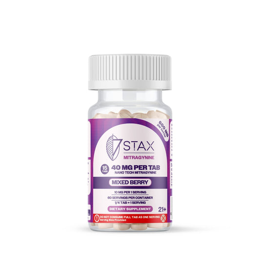 Nano Tech Mitragynine Tablets (600mg - 15 Count) - Mixed Berry - 7Stax