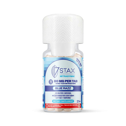 Nano Tech Mitragynine Tablets (1200mg - 15 Count) - Blue Razz - 7Stax