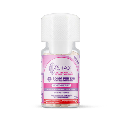 Nano Tech Mitragynine Tablets (1200mg - 15 Count) - Mixed Berry - 7Stax