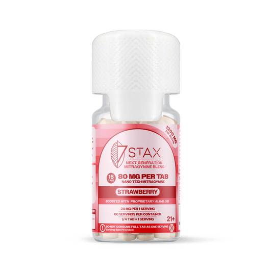 Nano Tech Mitragynine Tablets (1200mg - 15 Count) - Strawberry - 7Stax