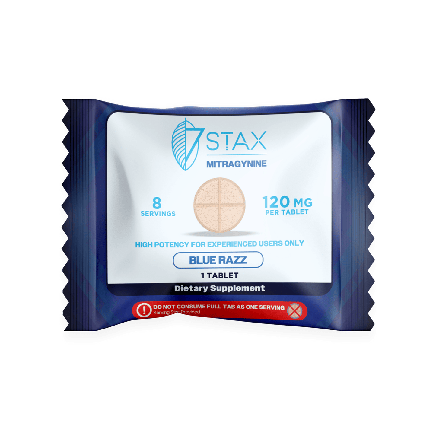 Nano Tech Mitragynine Tablets (120mg - 1 Count) - Blue Razz - 7Stax