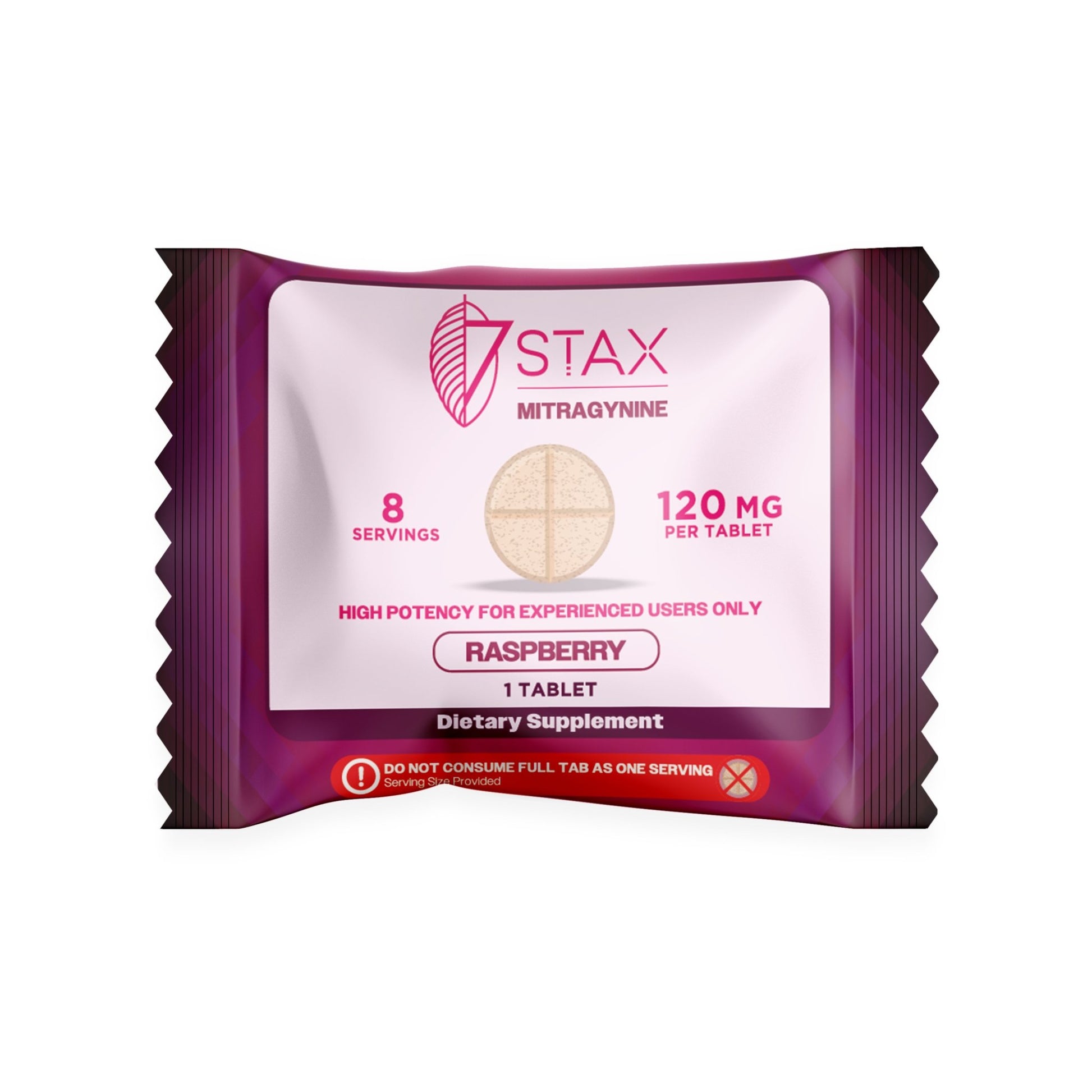 Nano Tech Mitragynine Tablets (120mg - 1 Count) - Raspberry - 7Stax