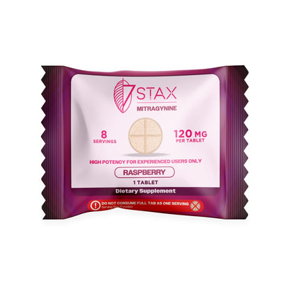 Nano Tech Mitragynine Tablets (120mg - 1 Count) - Raspberry - 7Stax