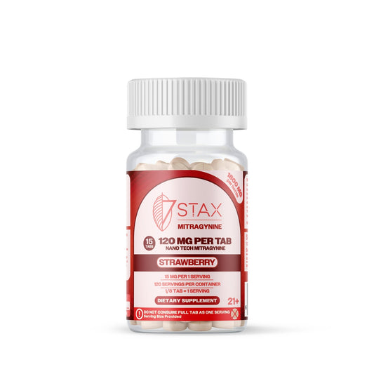 Nano Tech Mitragynine Tablets (1800mg - 15 Count) - Strawberry - 7Stax