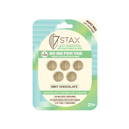 Nano Tech Mitragynine Tablets (400mg - 5 Count) - Mint Chocolate - 7Stax