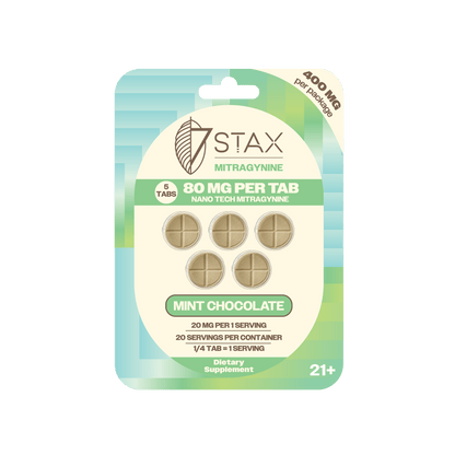 Nano Tech Mitragynine Tablets (400mg - 5 Count) - Mint Chocolate - 7Stax