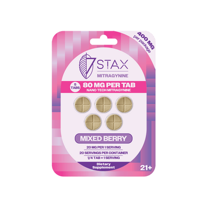 Nano Tech Mitragynine Tablets (400mg - 5 Count) - Mixed Berry - 7Stax
