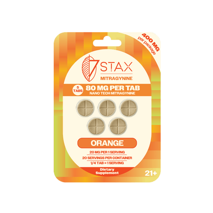 Nano Tech Mitragynine Tablets (400mg - 5 Count) - Orange - 7Stax