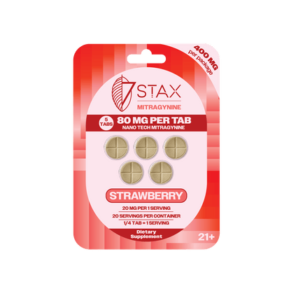 Nano Tech Mitragynine Tablets (400mg - 5 Count) - Strawberry - 7Stax