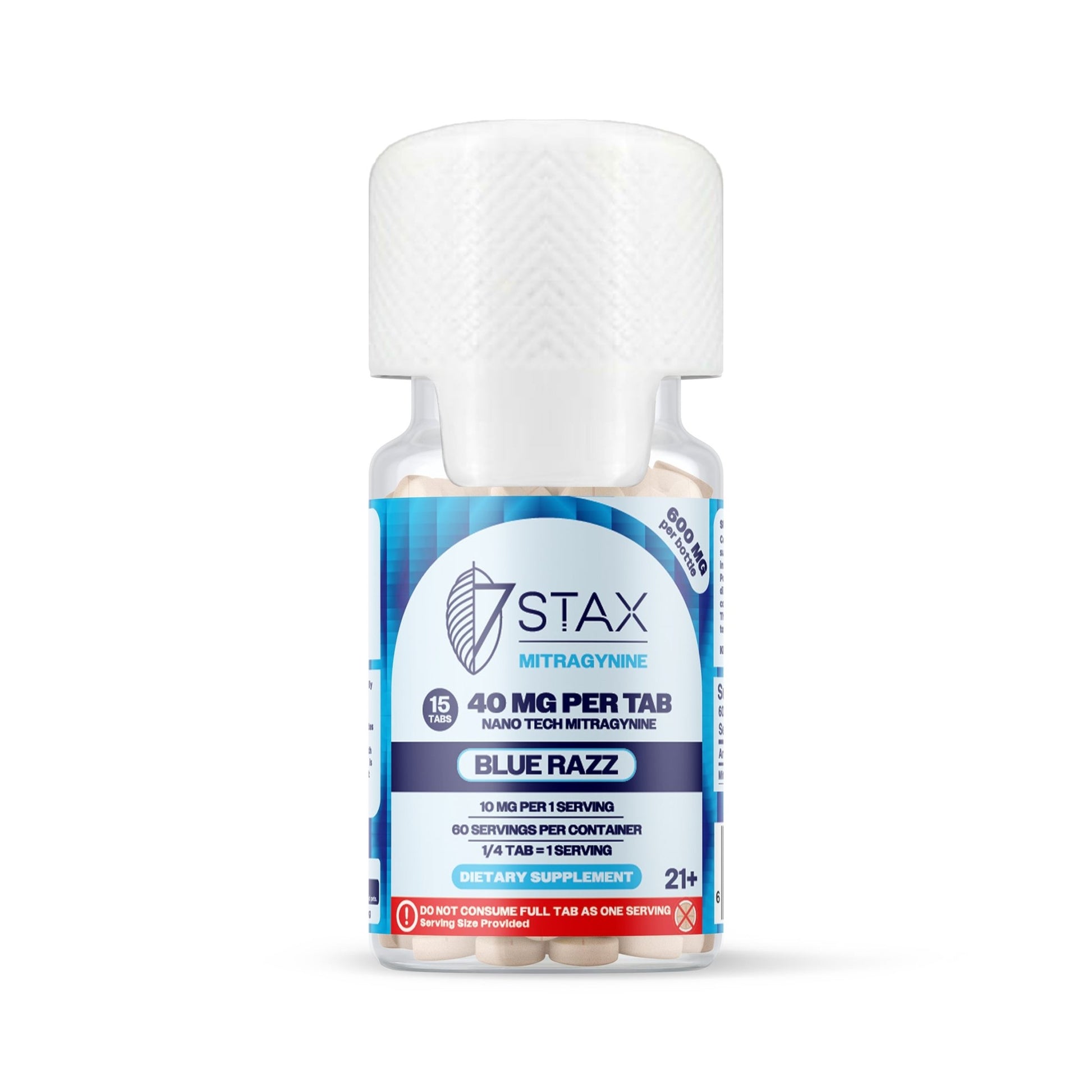 Nano Tech Mitragynine Tablets (600mg - 15 Count) - Blue Razz - 7Stax