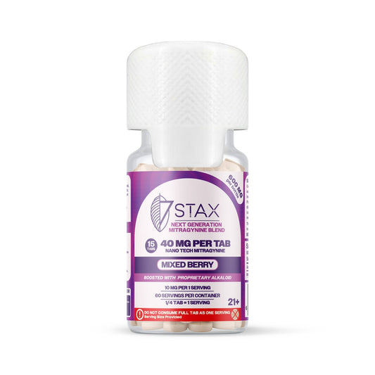 Nano Tech Mitragynine Tablets (600mg - 15 Count) - Mixed Berry - 7Stax