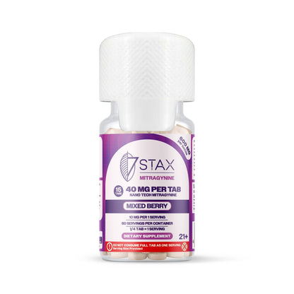 Nano Tech Mitragynine Tablets (600mg - 15 Count) - Mixed Berry - 7Stax