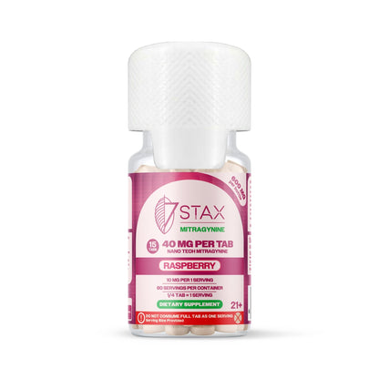 Nano Tech Mitragynine Tablets (600mg - 15 Count) - Raspberry - 7Stax