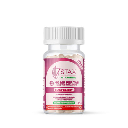 Nano Tech Mitragynine Tablets (600mg - 15 Count) - Raspberry - 7Stax