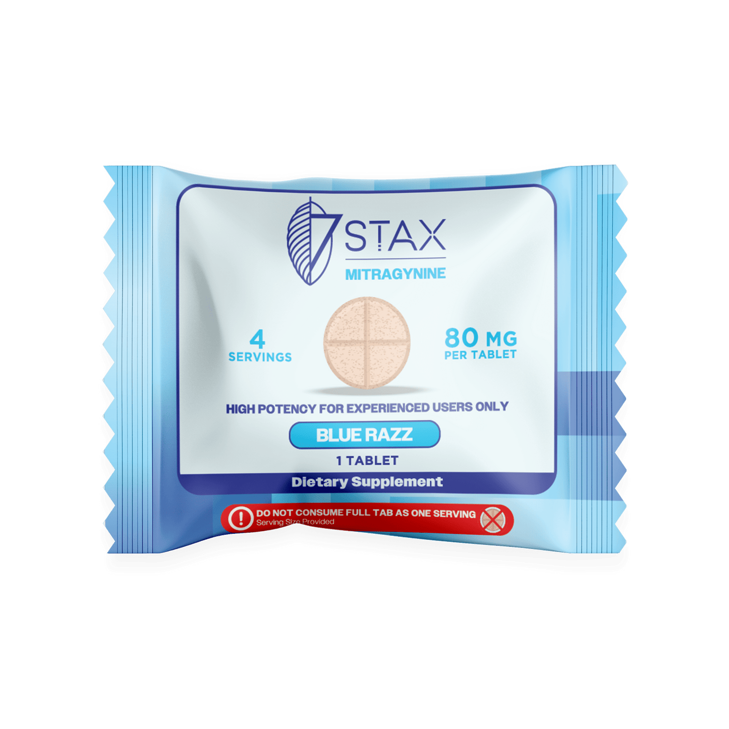 Nano Tech Mitragynine Tablets (80mg - 1 Count) - Blue Razz - 7Stax