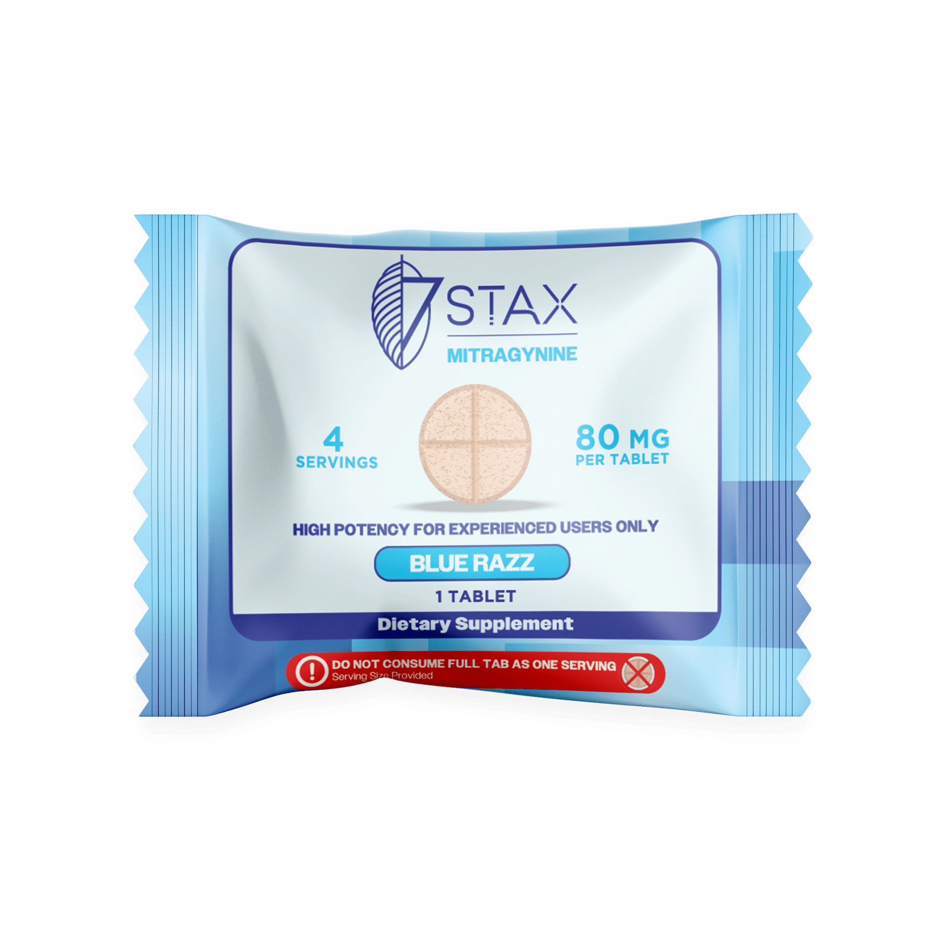 Nano Tech Mitragynine Tablets (80mg - 1 Count) - Blue Razz - 7Stax