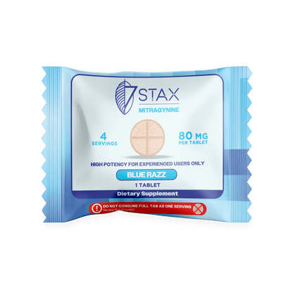 Nano Tech Mitragynine Tablets (80mg - 1 Count) - Blue Razz - 7Stax