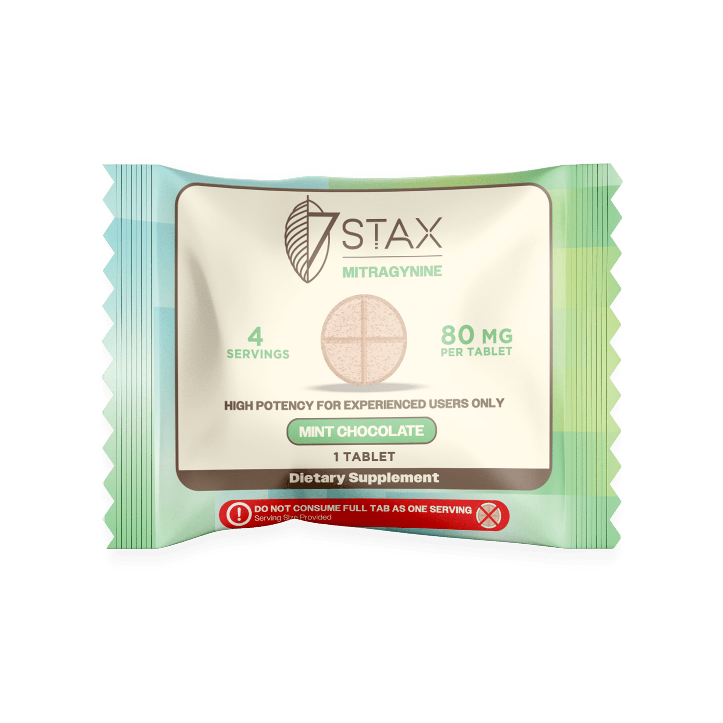 Nano Tech Mitragynine Tablets (80mg - 1 Count) - Mint Chocolate - 7Stax