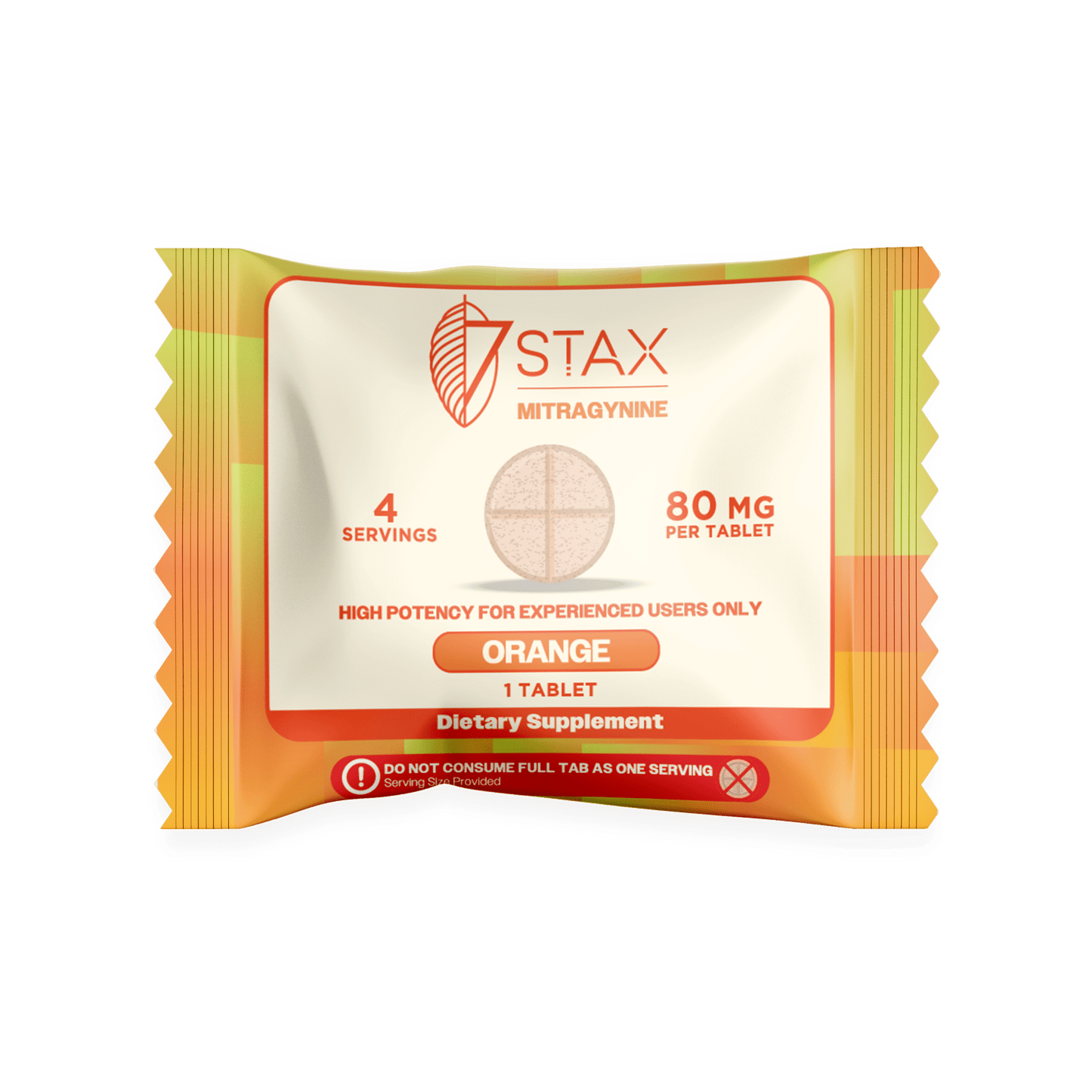 Nano Tech Mitragynine Tablets (80mg - 1 Count) - Orange - 7Stax