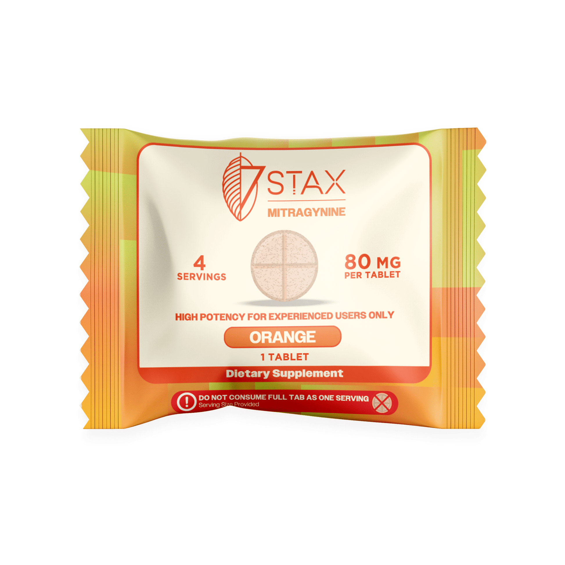 Nano Tech Mitragynine Tablets (80mg - 1 Count) - Orange - 7Stax