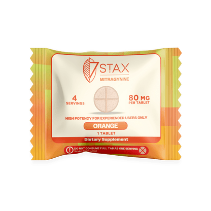 Nano Tech Mitragynine Tablets (80mg - 1 Count) - Orange - 7Stax