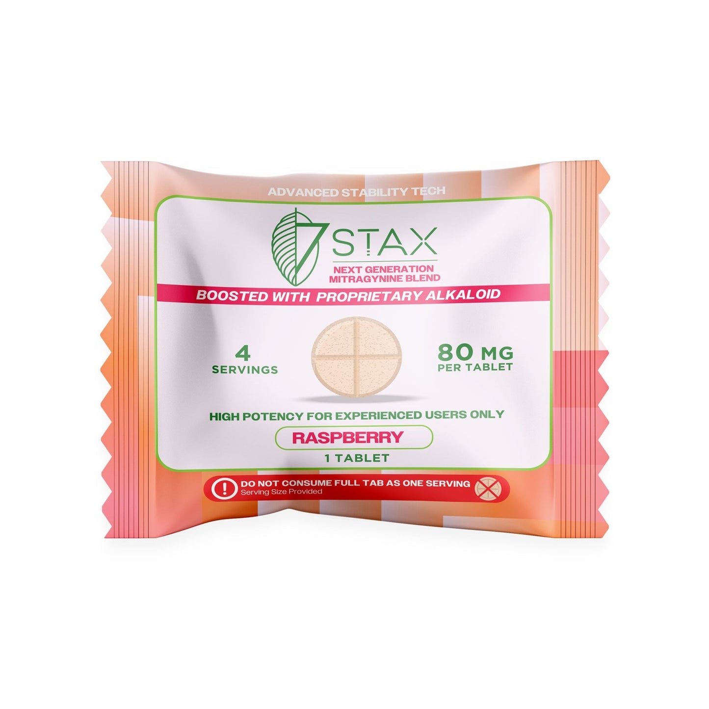 Nano Tech Mitragynine Tablets (80mg - 1 Count) - Raspberry - 7Stax