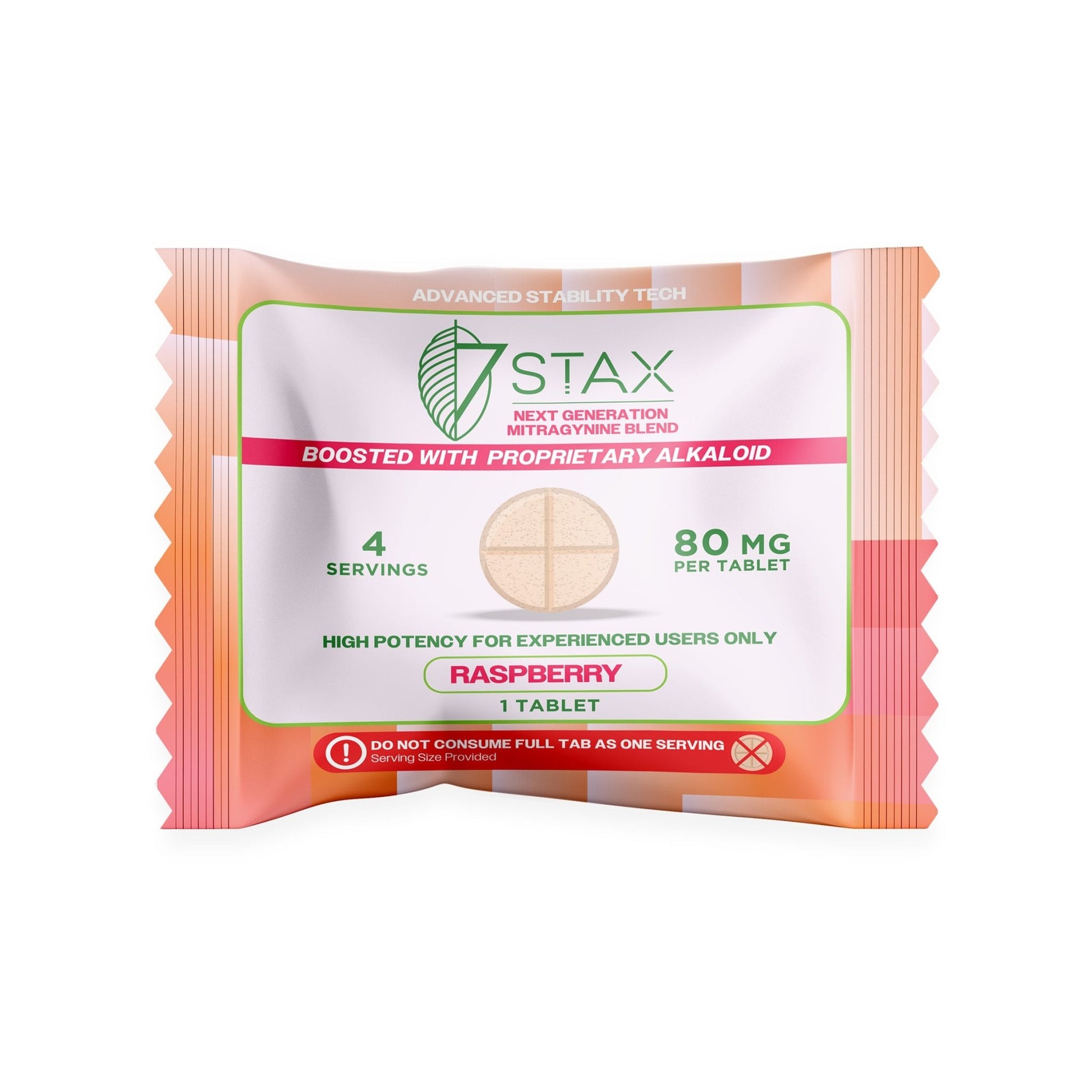 Nano Tech Mitragynine Tablets (80mg - 1 Count) - Raspberry - 7Stax