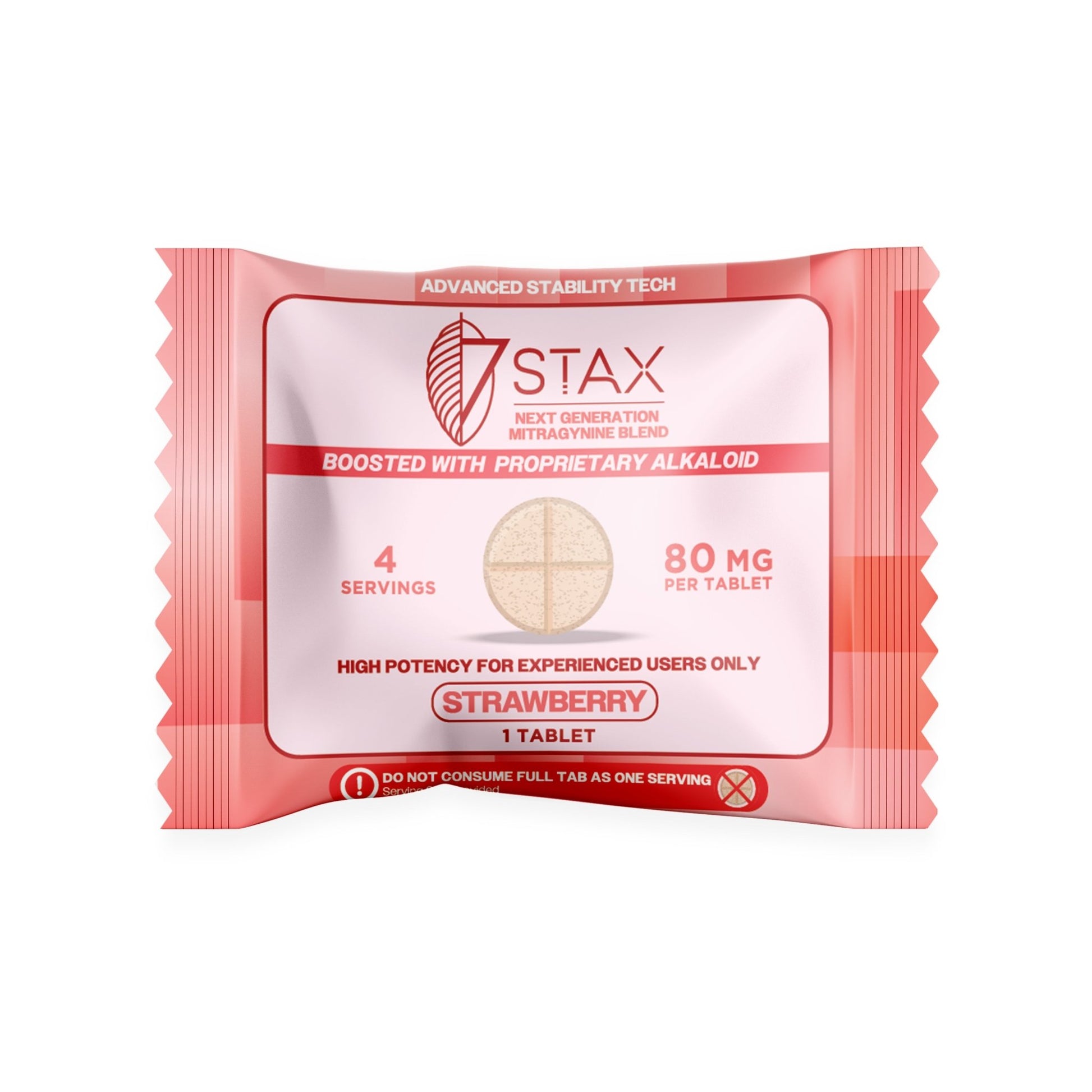 Nano Tech Mitragynine Tablets (80mg - 1 Count) - Strawberry - 7Stax