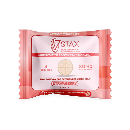 Nano Tech Mitragynine Tablets (80mg - 1 Count) - Strawberry - 7Stax