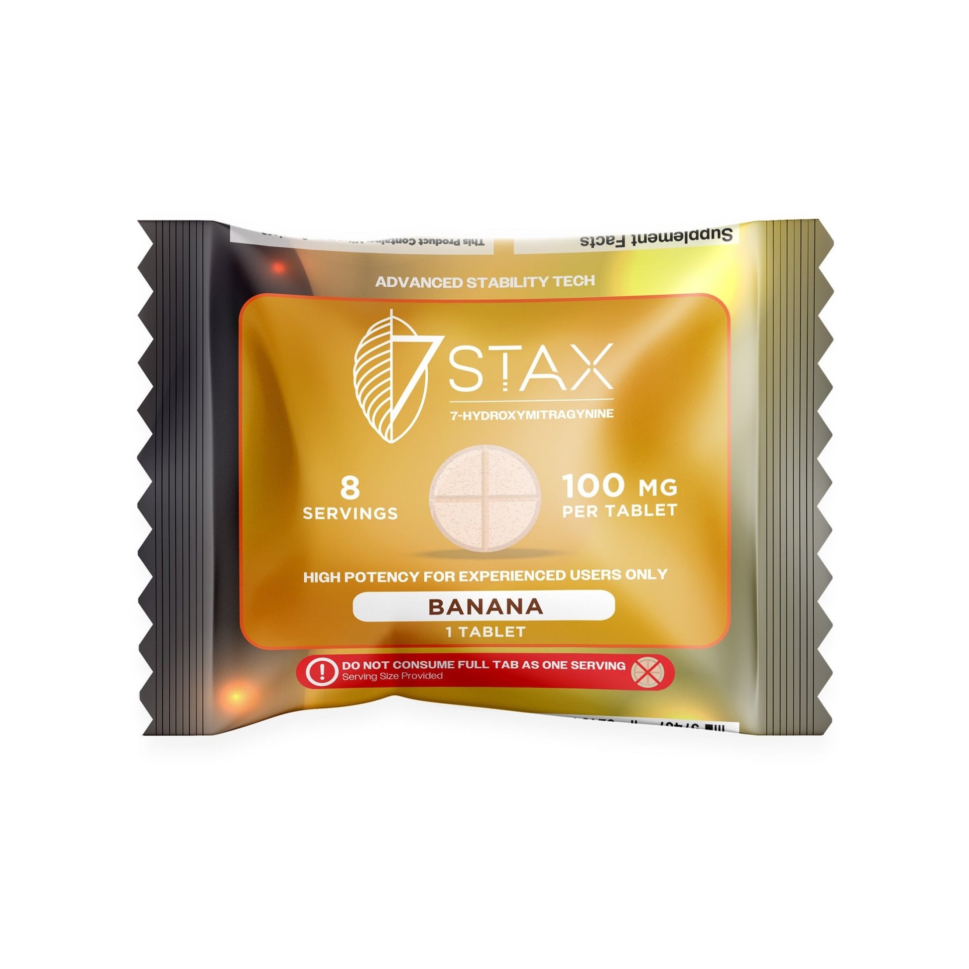 Premium 7 - OH Kratom Alkaloid Tablets (100mg - 1 Count) - Banana - 7Stax