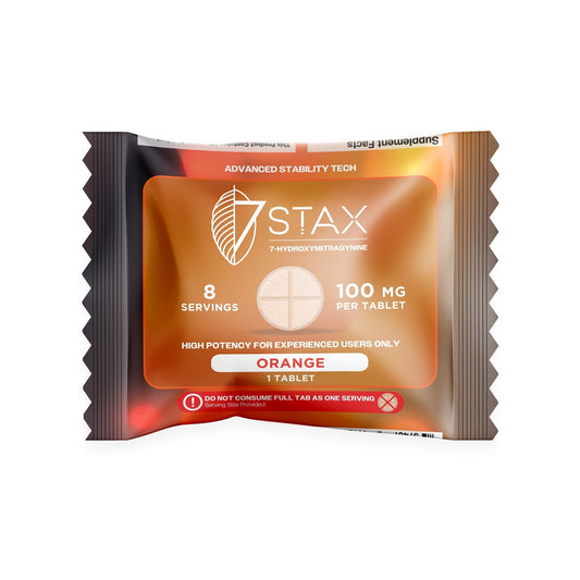 Premium 7 - OH Kratom Alkaloid Tablets (100mg - 1 Count) - Orange - 7Stax