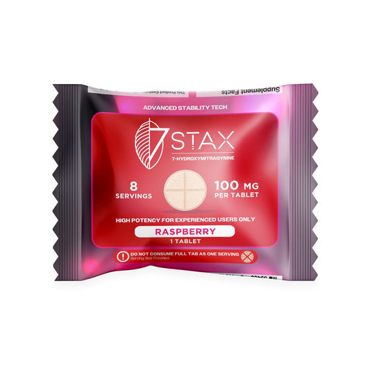 Premium 7 - OH Kratom Alkaloid Tablets (100mg - 1 Count) - Raspberry - 7Stax