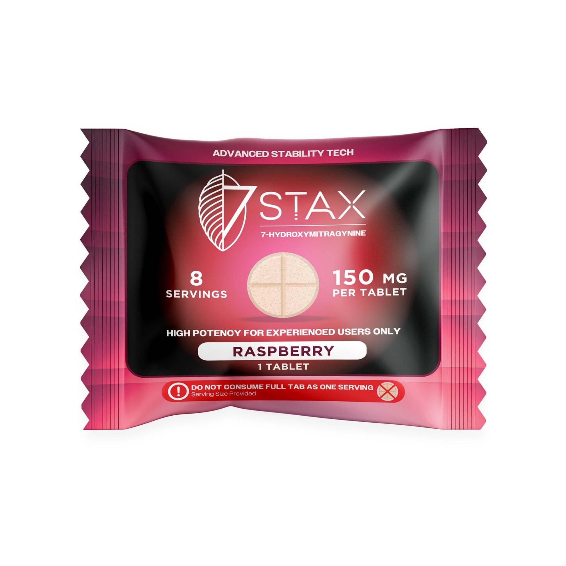 Premium 7 - OH Kratom Alkaloid Tablets (150mg - 1 Count) - Raspberry - 7Stax