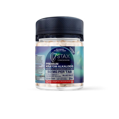 Premium 7 - OH Kratom Alkaloid Tablets (25000mg - 500 Count) - Blue Razz - 7Stax