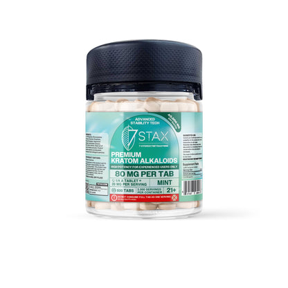 Premium 7 - OH Kratom Alkaloid Tablets (40000mg - 500 Count) - Mint - 7Stax