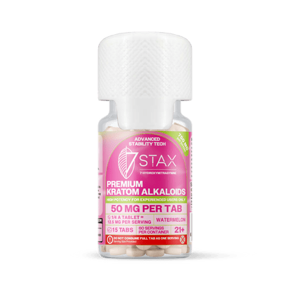 Premium 7 - OH Kratom Alkaloid Tablets (750mg - 15 Count) - Watermelon - 7Stax